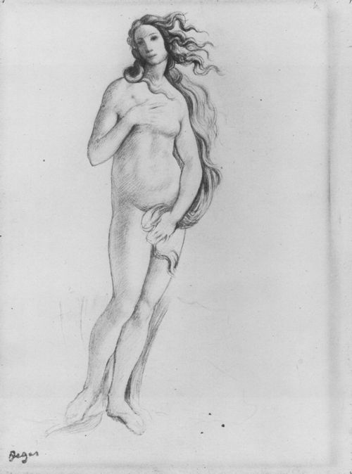 Degas, Edgar Germain Hilaire: Figurenstudie nach Botticelli
