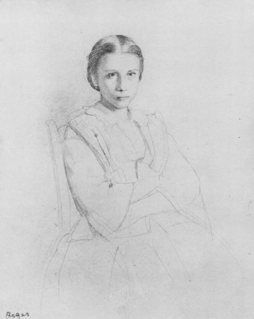 Degas, Edgar Germain Hilaire: Sitzende junge Dame mit verschrnkten Armen