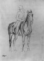 Degas, Edgar Germain Hilaire: Reiter auf stehendem Pferd
