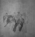 Degas, Edgar Germain Hilaire: Vier Jockeys vor dem Start