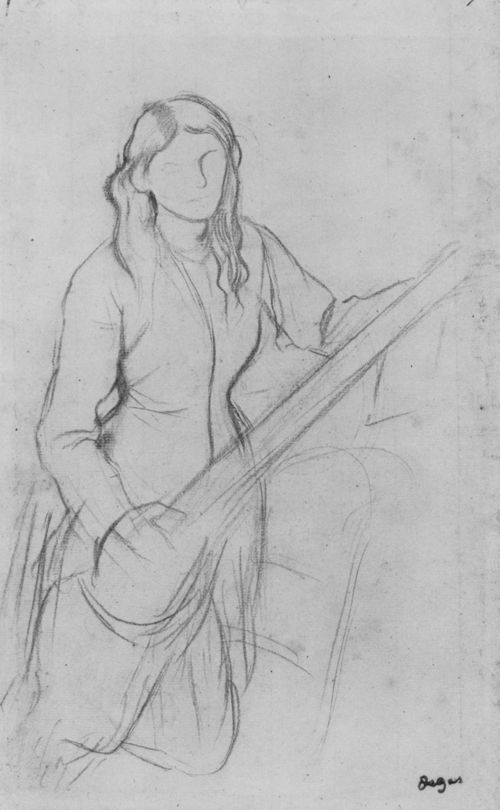Degas, Edgar Germain Hilaire: Mdchen mit Gitarre