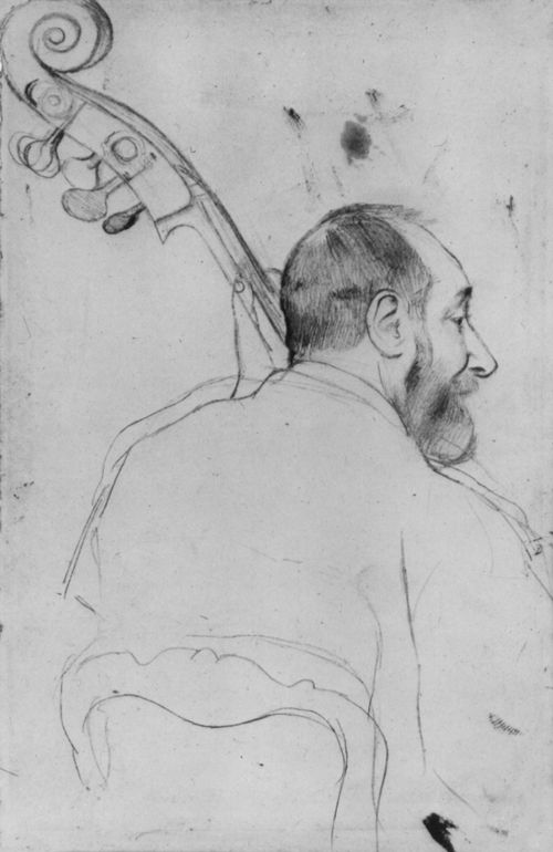 Degas, Edgar Germain Hilaire: Portrt des Bassisten M. Gouff