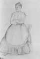 Degas, Edgar Germain Hilaire: Vor einem Sessel stehende Dame