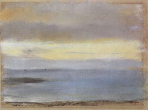 Degas, Edgar Germain Hilaire: Kstenstreifen bei Sonnenuntergang