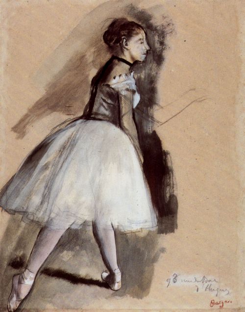 Degas, Edgar Germain Hilaire: Tnzerin in Schrittstellung