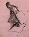 Degas, Edgar Germain Hilaire: Tnzerin in ihren Schuh schlpfend