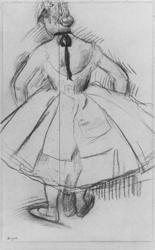 Degas, Edgar Germain Hilaire: Rckenansicht einer Tnzerin