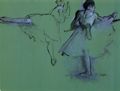 Degas, Edgar Germain Hilaire: Tnzerinnen an der Stange