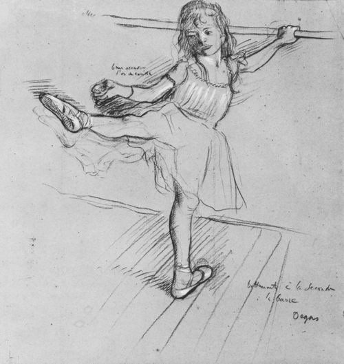 Degas, Edgar Germain Hilaire: Kleine Tnzerin an der Stange