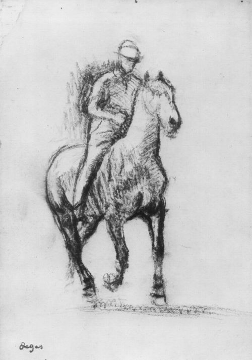 Degas, Edgar Germain Hilaire: Reiter auf trabendem Pferd