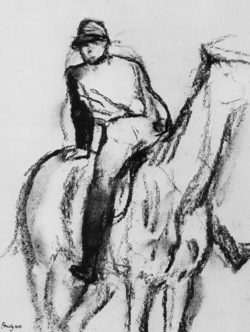 Degas, Edgar Germain Hilaire: Jockey im Sattel zurckgelehnt