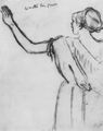 Degas, Edgar Germain Hilaire: Die Sängerin Rose Caron mit erhobenem linken Arm, Rückenfigur