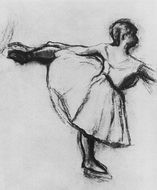 Degas, Edgar Germain Hilaire: Tnzerin an der Stange