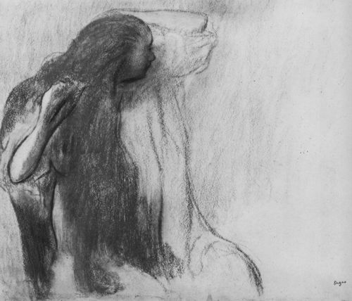 Degas, Edgar Germain Hilaire: Sitzendes Mdchen beim Kmmen