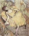 Degas, Edgar Germain Hilaire: Sitzende Tnzerin mit hochgestelltem rechten Bein