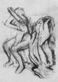 Degas, Edgar Germain Hilaire: Sitzender weiblicher Akt beim Abtrocknen