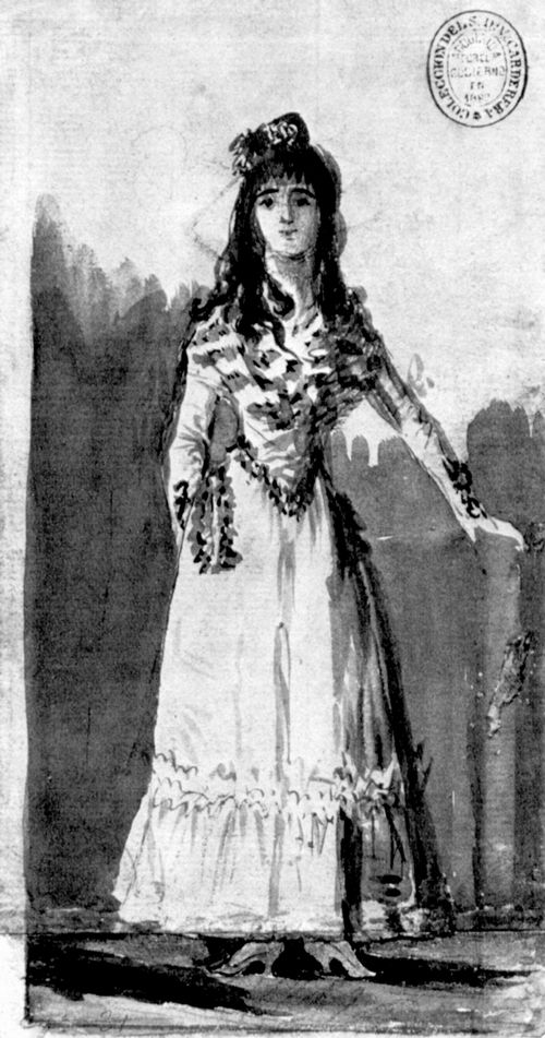 Goya y Lucientes, Francisco de: Sanlcar-Album : Junge Frau mit Htchen