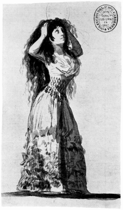 Goya y Lucientes, Francisco de: Sanlcar-Album : Die Herzogin von Alba, sich die Haare raufend
