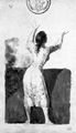 Goya y Lucientes, Francisco de: Sanlúcar-Album : Junge Frau, Rückenansicht