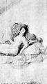 Goya y Lucientes, Francisco de: Sanlúcar-Album : Zwei Dienerinnen und eine liegende junge Frau