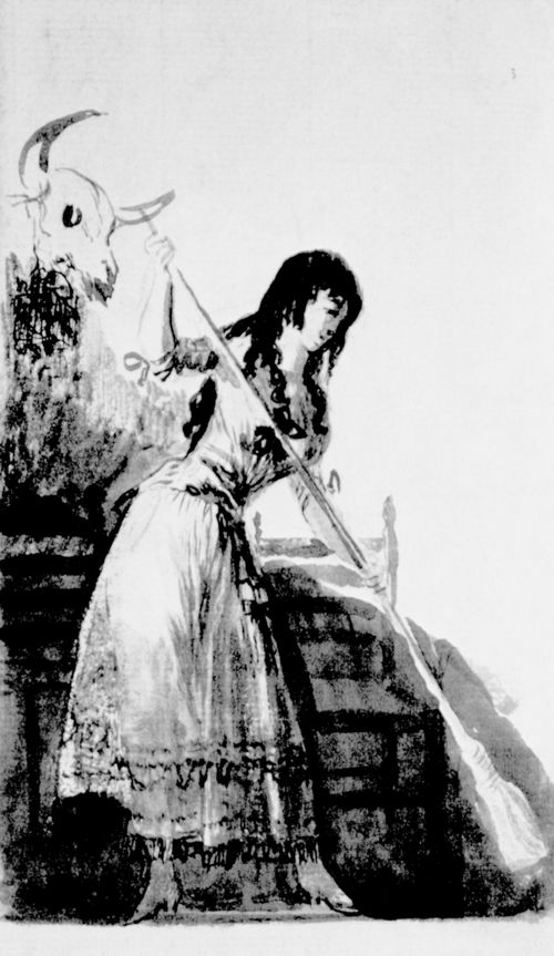 Goya y Lucientes, Francisco de: Sanlcar-Album : Fegende junge Frau