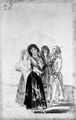 Goya y Lucientes, Francisco de: Madrid-Album : Maja, vor drei Gefährten