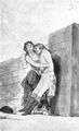 Goya y Lucientes, Francisco de: Madrid-Album : Ihren sterbenden Geliebten stützende Frau