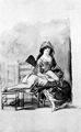 Goya y Lucientes, Francisco de: Madrid-Album : Sitzende Maja mit auf ihrem Schoß liegenden Mann
