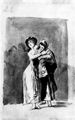 Goya y Lucientes, Francisco de: Madrid-Album : Junge Frau nimmt der Amme das Kind ab