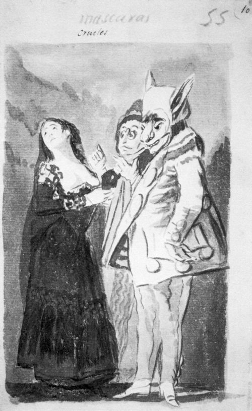 Goya y Lucientes, Francisco de: Madrid-Album : »Grausame Masken«