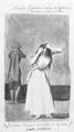 Goya y Lucientes, Francisco de: Madrid-Album : »Sie schickt den Wagen zurck, zerstrhnt die Frisur, rauft sich die Haare und stampft mit den Fen. All das, weil der Pfarrer Pichurris ihr ins Gesicht gesagt hat, sie sei bla«