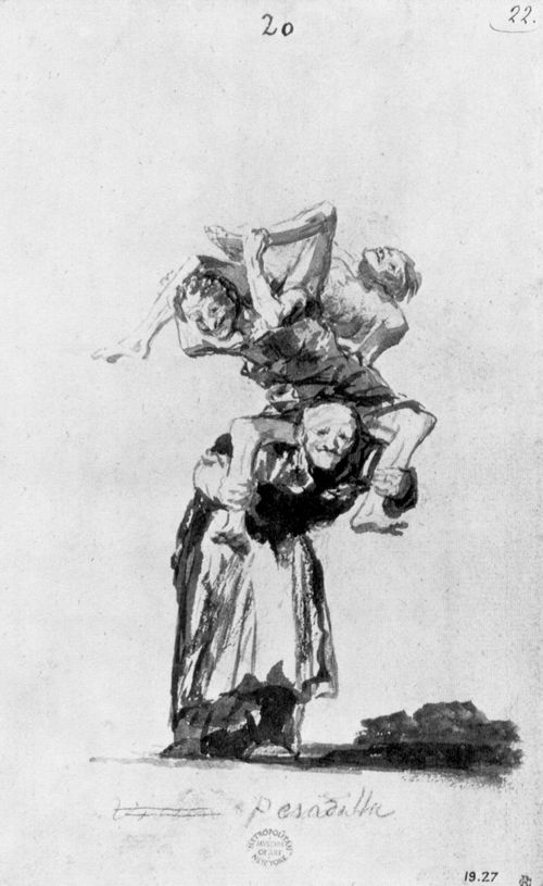 Goya y Lucientes, Francisco de: Unvollendetes Album : »Alptraum«