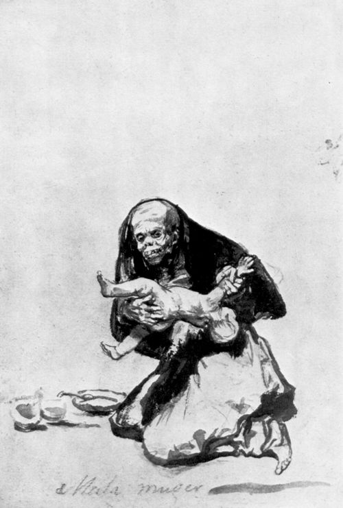 Goya y Lucientes, Francisco de: Unvollendetes Album : »Bse Frau«