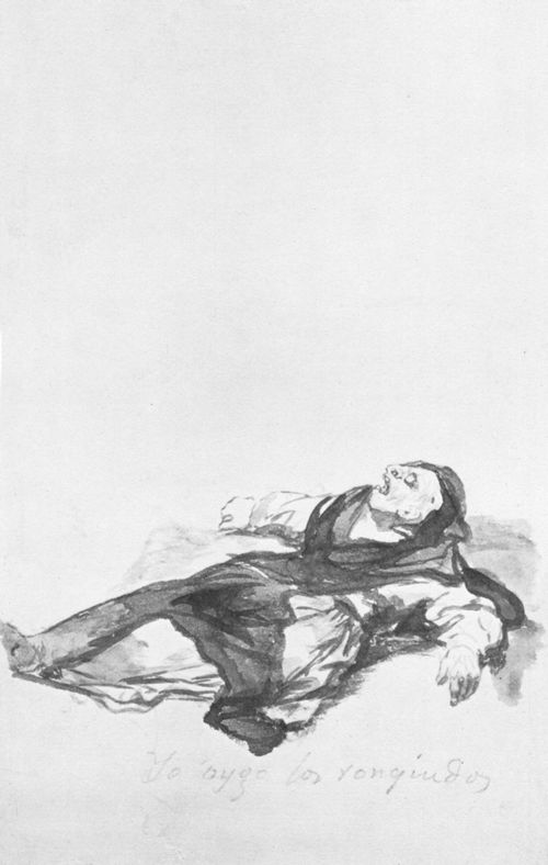 Goya y Lucientes, Francisco de: Unvollendetes Album : »Ich hre Schnarchen«
