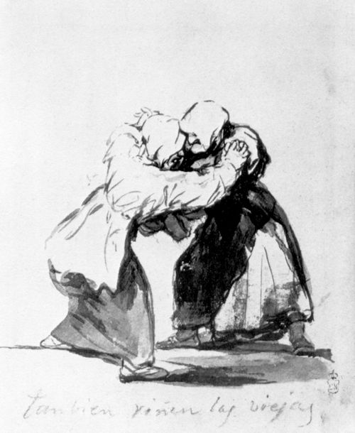 Goya y Lucientes, Francisco de: Unvollendetes Album : »Auch die Alten prgeln sich«