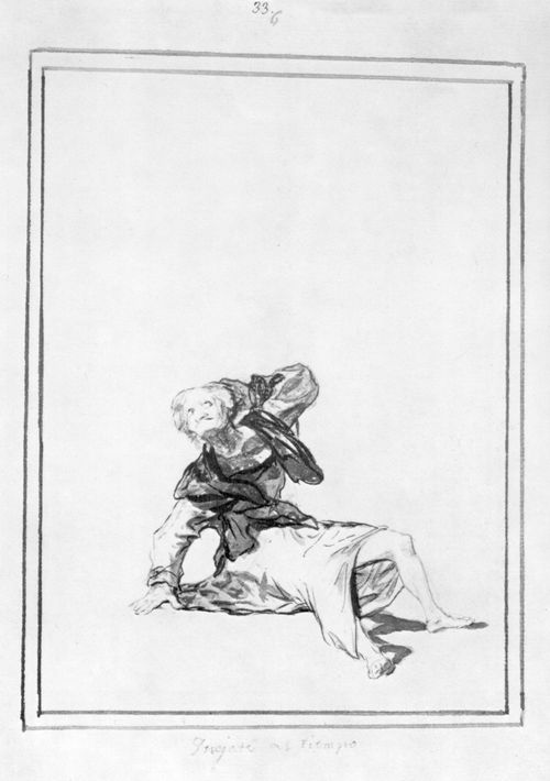 Goya y Lucientes, Francisco de: Schwarzrand-Album : »Klage nur ber das Wetter«