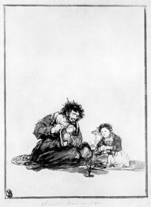 Goya y Lucientes, Francisco de: Schwarzrand-Album : »Der blinde Arbeiter«