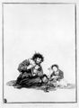 Goya y Lucientes, Francisco de: Schwarzrand-Album : »Der blinde Arbeiter«