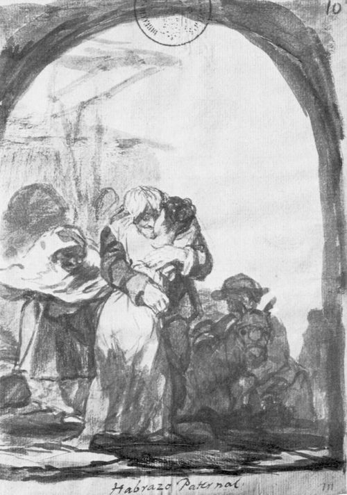 Goya y Lucientes, Francisco de: Tagebuch-Album : »Vterliche Umarmung«
