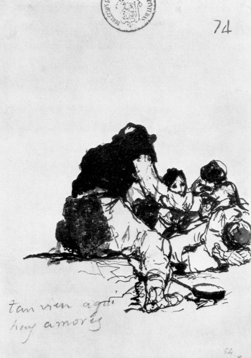 Goya y Lucientes, Francisco de: Tagebuch-Album : »Auch hier kennt man die Liebe«