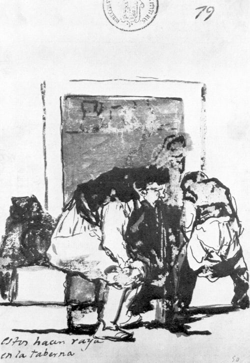 Goya y Lucientes, Francisco de: Tagebuch-Album : »Diese bertreffen in der Schenke sich selbst«