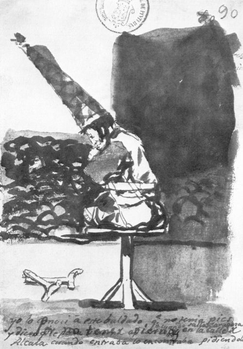 Goya y Lucientes, Francisco de: Tagebuch-Album : »Weil er keine Beine hatte«