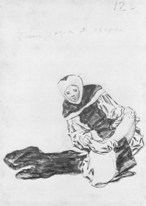 Goya y Lucientes, Francisco de: Tagebuch-Album : »Sie hat es eilig zu entkommen«