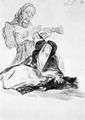Goya y Lucientes, Francisco de: Sepia-Album : Nonne von einem Gespenst erschreckt