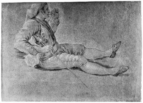 Goya y Lucientes, Francisco de: Sitzender Majo, rauchend