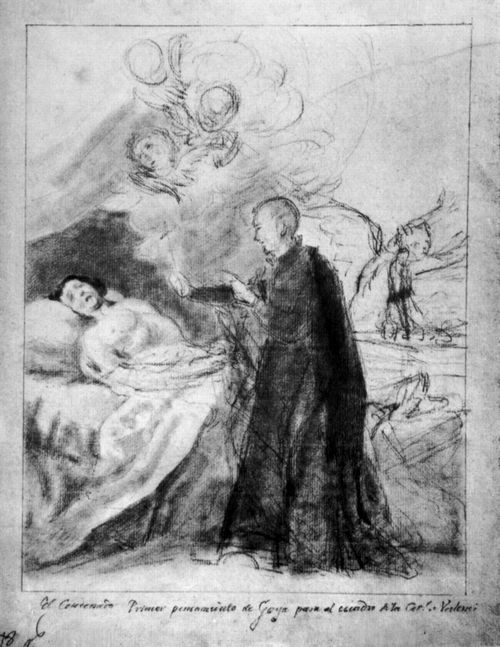 Goya y Lucientes, Francisco de: Franz Borgia ringt um einen unbufertigen Snder