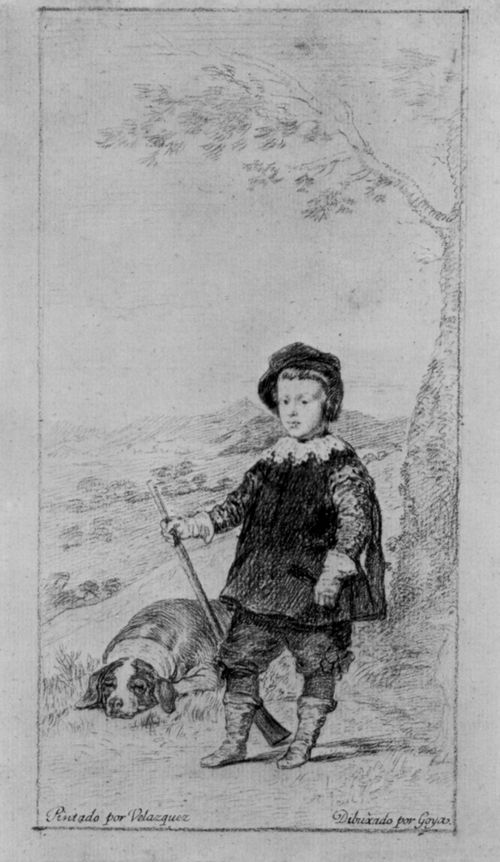 Goya y Lucientes, Francisco de: Zeichnungen nach Velzquez: Portrt des Prinzen Don Batasare Carlos