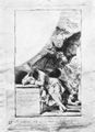 Goya y Lucientes, Francisco de: Zeichnungen fr »Los Caprichos«: »Erster Traum, Der trumende Autor. Seine einzigste Intention ist es, mit diesen Caprichos den unglckseligen Aberglauben zu bannen und das Zeugnis der Wahrheit weiterzufhren»