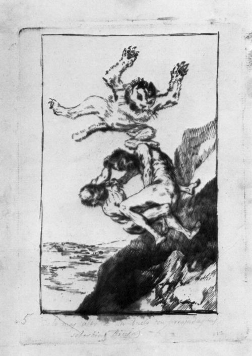 Goya y Lucientes, Francisco de: Zeichnungen fr »Los Caprichos«: »Zehnter Traum, Wer wrde das glauben«