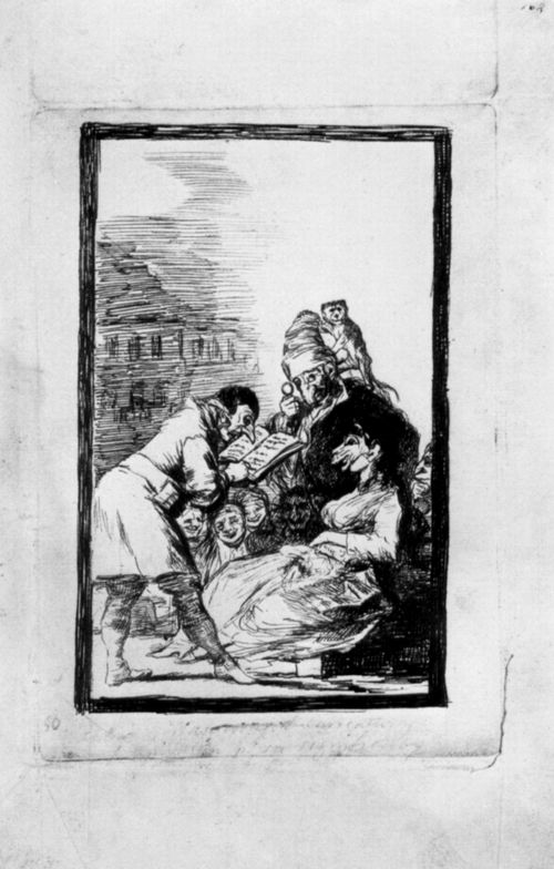 Goya y Lucientes, Francisco de: Zeichnungen fr »Los Caprichos«: »Elfter Traum, Die Abstammung«